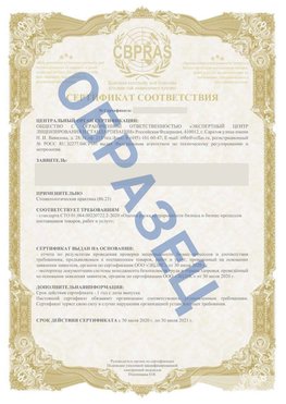 Образец Сертификат СТО 01.064.00220722.2-2020 Калтан Сертификат СТО 01.064.00220722.2-2020 