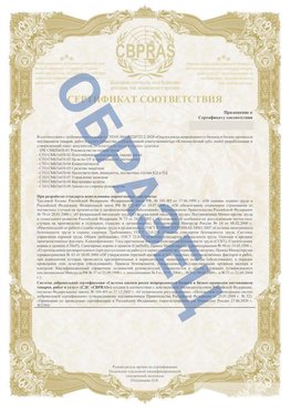 Образец Приложение к СТО 01.064.00220722.2-2020 Калтан Сертификат СТО 01.064.00220722.2-2020 