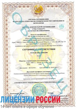 Образец сертификата соответствия Калтан Сертификат OHSAS 18001